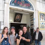 Enjoying a Ginjinha in Lisbon Portugal