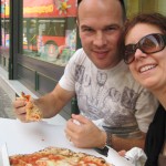 Enjoying pizza at it's birthplace, Naples, Italy