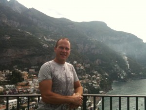 Enjoying the view along the path between Cinque Terra along the Mediterannean coast