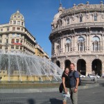 Fountains in Genova, Italy
