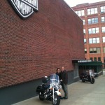 Looking at Motorcycles at the Harley Headquarters in Milwaukee, Wisconsin
