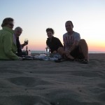 Picnic at Sunset on the Mediterranean Beach, Fiumicino, Italy